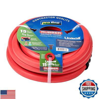 #ad Underhill Proline Rubber Series Heavy Duty Garden Hose for Hot or Cold Water $55.99