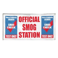 Vinyl Banner Multiple Sizes Official Smog Station Smog Check Test Automotive
