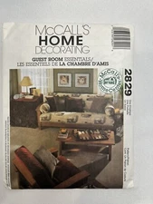 "Guest Room Essentials"  McCall's Home Decorating Sewing Pattern 2829 UNCUT