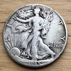 1945-D Walking Liberty Half Dollar, Fine Condition, 90% Silver Coin