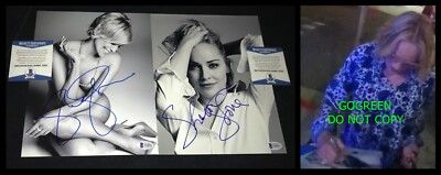 Sharon Stone signed 8x10 photo sexy hot Basic Instinct poster body lingerie hot