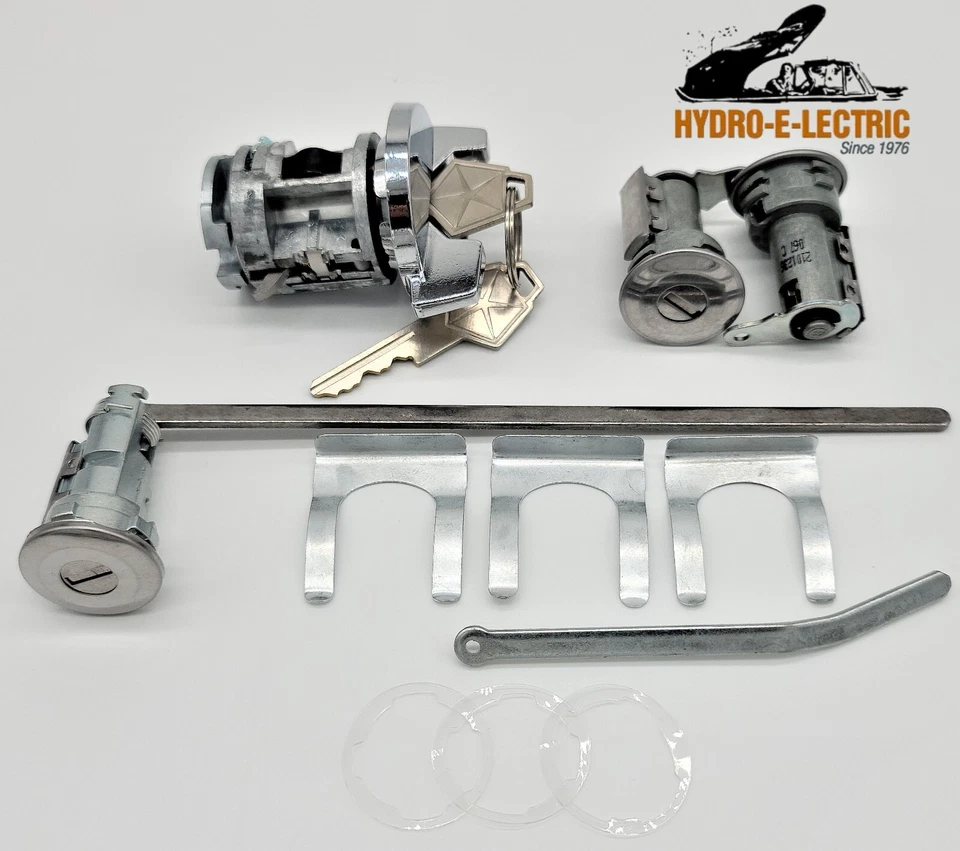 NUEVO 1970-1971 Dodge Dart & Demon Encendido, Juego de Cerraduras de Puerta y Maletero - Llaves Pentastar Foto 2 de 3