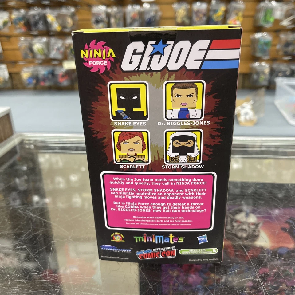 Diamond Select NYCC 2022 MiniMates GI JOE Aniversario Ninja Force Paquete de 4 Caja Set Foto 3 de 4