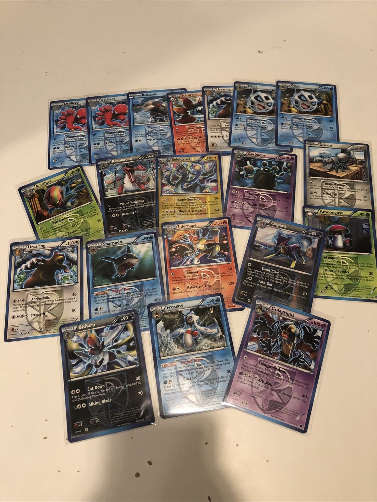 Pokemon TCG Lot of 20 Plasma Blast Freeze and Storm All Good Cond - Great Value!