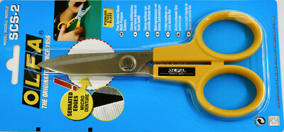 OLFA SCS-2 Gr. gezahnte Edelstahl Schere Kevlarschere Spezialschere scissors NEU