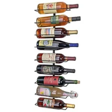 Southern Homewares Nine Bottle Wine Display Simple Storage Wall Rack ‎SH-1