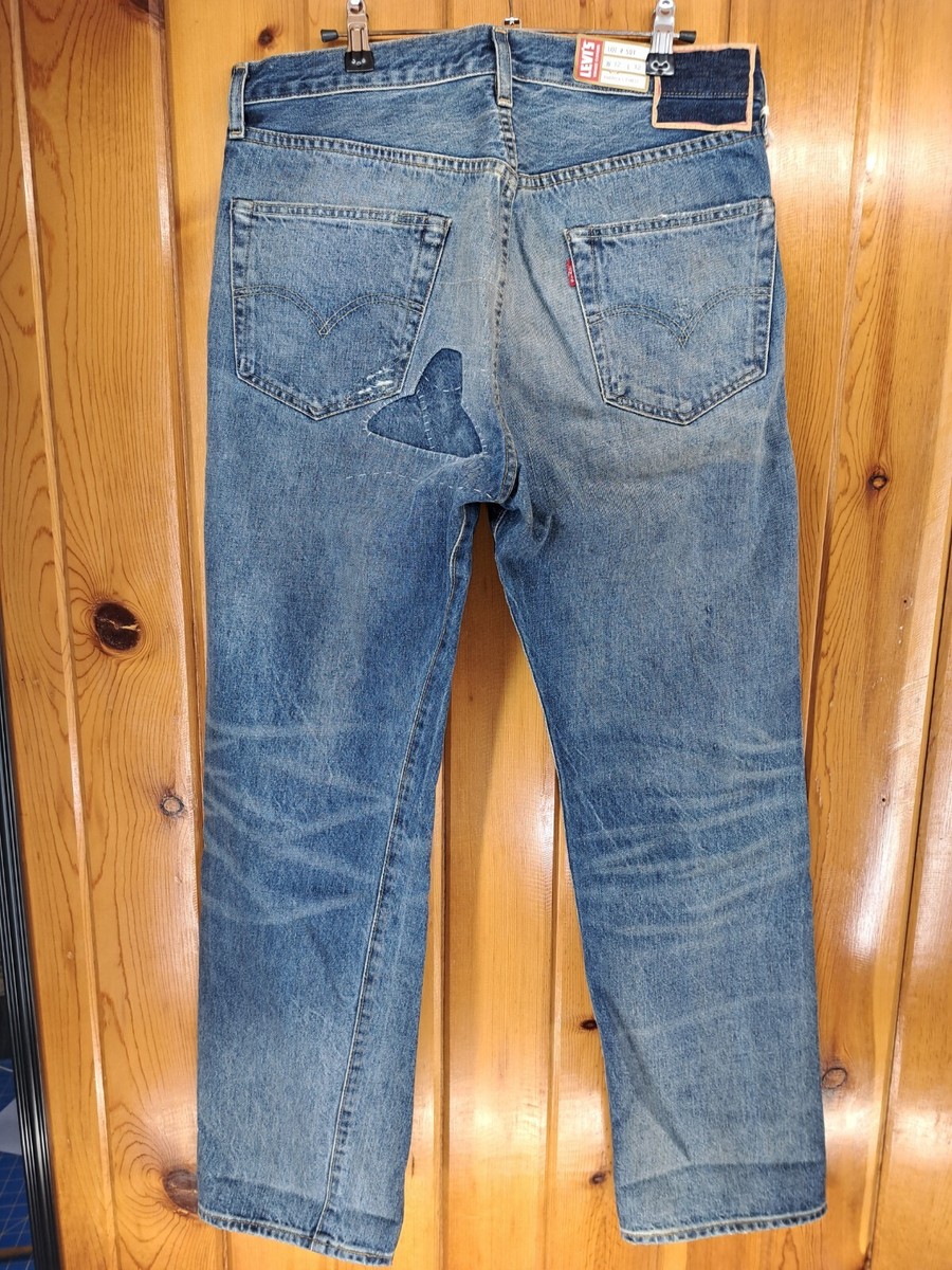 Levis Vintage Clothing 32x32 LVC 1955 501XX Selvedge Denim Jeans Distressed New | eBay Levis Vintage Clothing 32x32 LVC 1955 501XX Selvedge Denim Jeans Distressed New | eBay