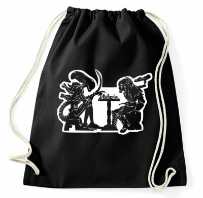 AvP Turnbeutel Schach Alien Predator Sportbeutel Jutebeutel Rucksack Covenant