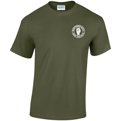 T-Shirt Northern Soul mit gesticktem Faustlogo. T-Shirt Mod, Soul, Ska, Retro