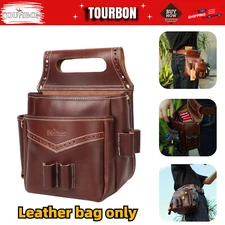 TOURBON Hunting Full Leather Cartridges Bag Shells Holder Case Ammo Carry Pouch