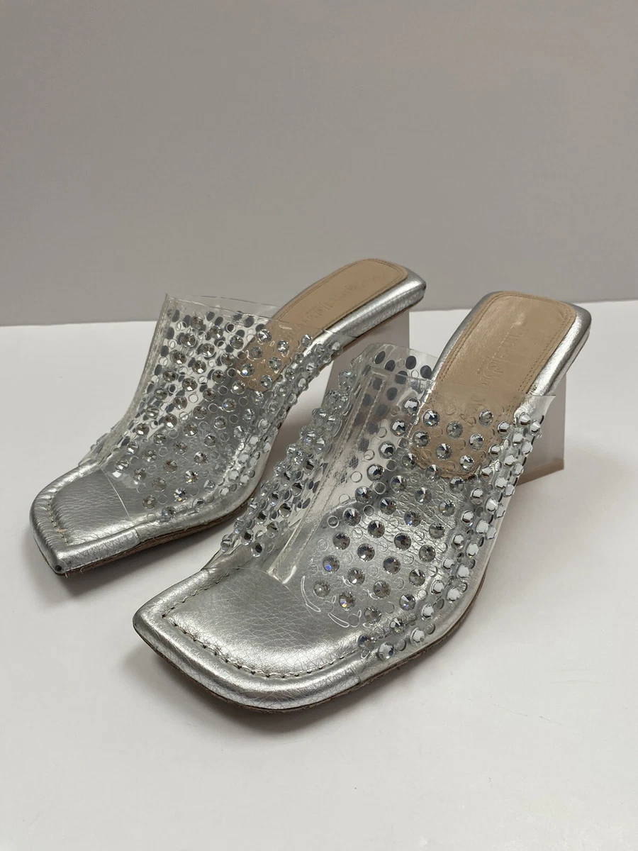 Womens hotsell silver mules
