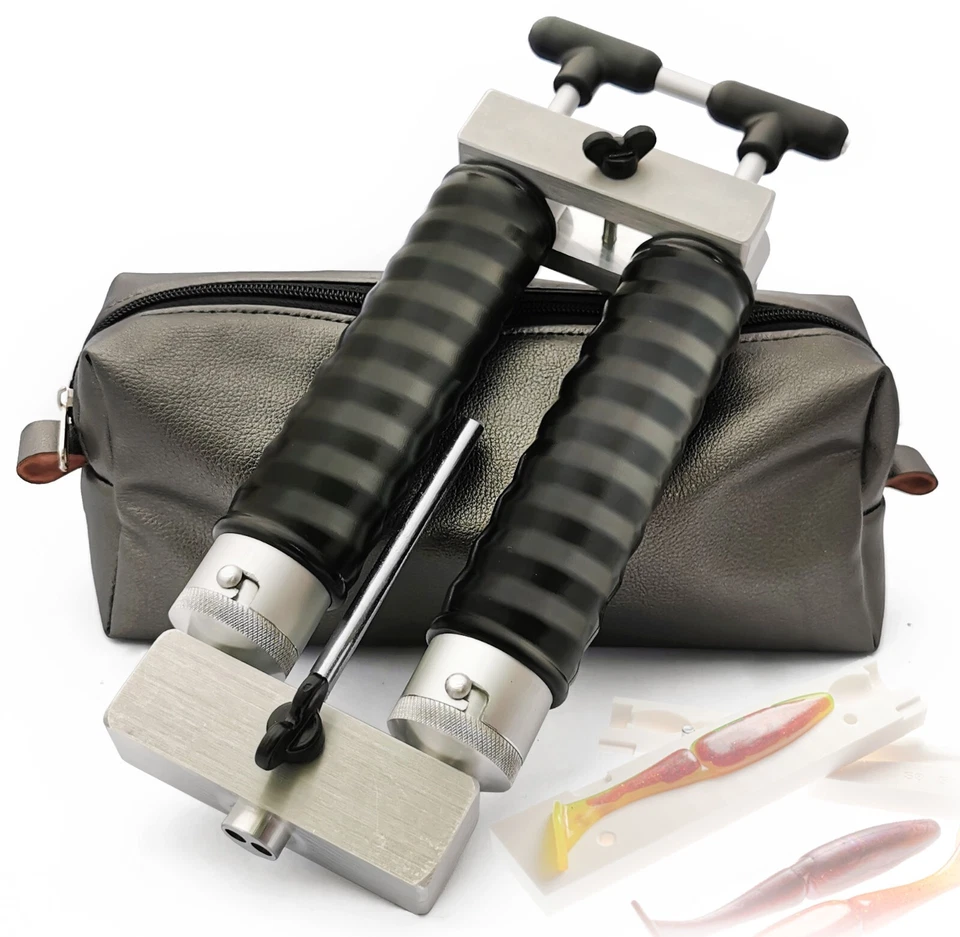 2x120 ml Dual Mixing Aluminium Injector Soft Bait Mold Fishing Plastisol Lure - Bild 2 von 4