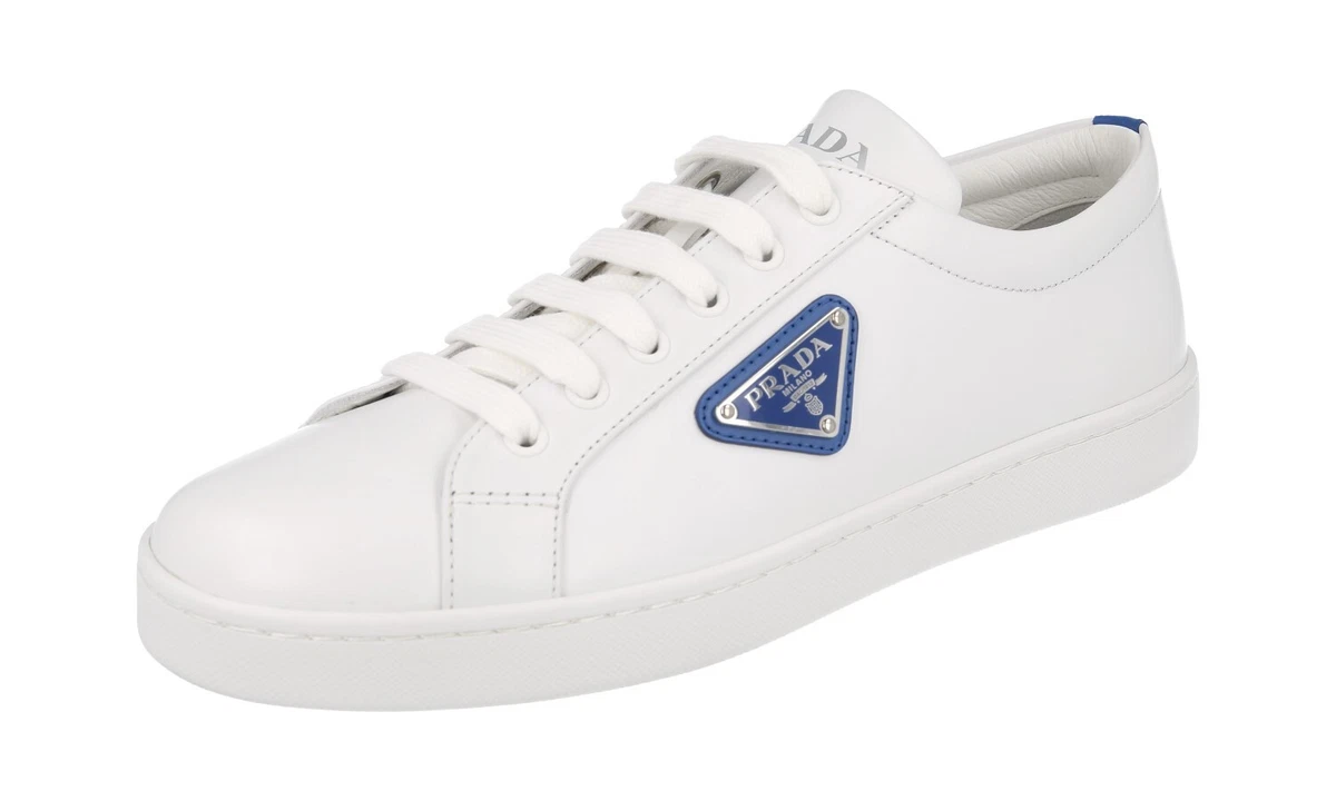 PRADA Leder Downtown Sneaker - 1E941M - Weiss - NEU