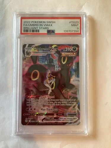 2022 Pokemon SWSH Brilliant Stars Umbreon VMAX Trainer Gallery #TG23/TG30 PSA 9
