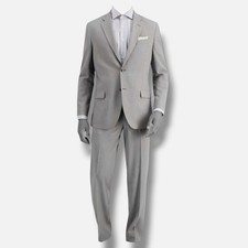 Nautica Men's Gray Modern Bi-Stretch Gaff Jacket  Pants Suit Size 42S 38W