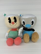 Lot of 2 Cuphead Mugman & Cuppet 9 Plush Stuf...