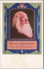 Vintage 1920s WALK-OVER SHOES Advertising Postcard WILLIAM CULLEN BRYANT Unused