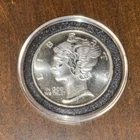 1 oz .999 Fine Silver Round Liberty & Mercury Dime Design Collectible Coin Shape