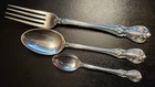 Vintage (3) pc Towle Sterling Old Master 7"Fork/6"Spoon & Baby Spoon (Not Scrap)