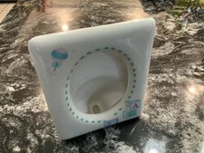 VTG  Russ Berrie & Co Mini Ceramic Picture Frame baby  Made in Korea 1980s