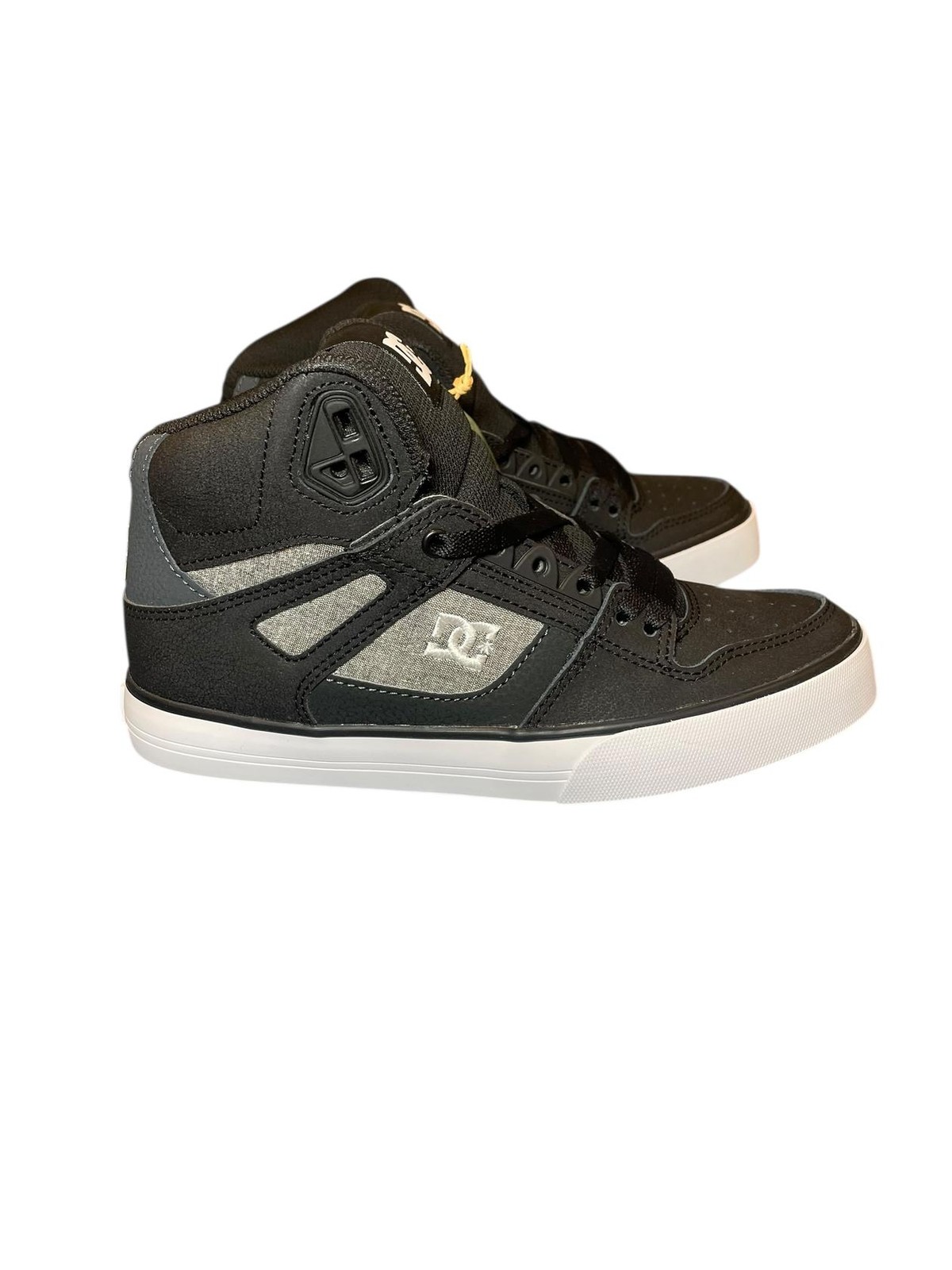 DC Men Sneaker Skate Shoe Pure High-Top WC ADYS400043 Black Grey Size 65 M 13290₽