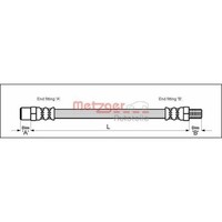 Metzger 4113676 Bremsschlauch FüR Volvo 740 760 850 940 940 I 960 960 I S70 V70