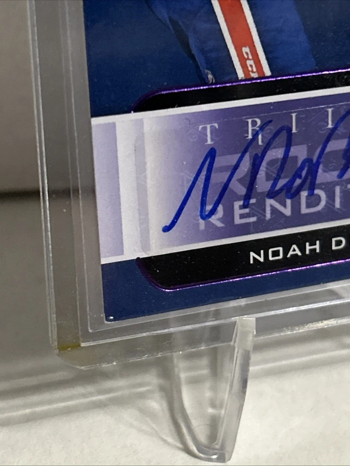 Noah Dobson Islanders/Montreal 2019-20 UD Trilogy 1/1 Rookie Renditions Auto - Image 3 of 4