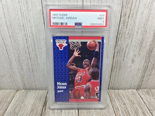 1991-92 Fleer Michael Jordan #29 Chicago Bulls NBA PSA 9 Graded Card Fresh Grade