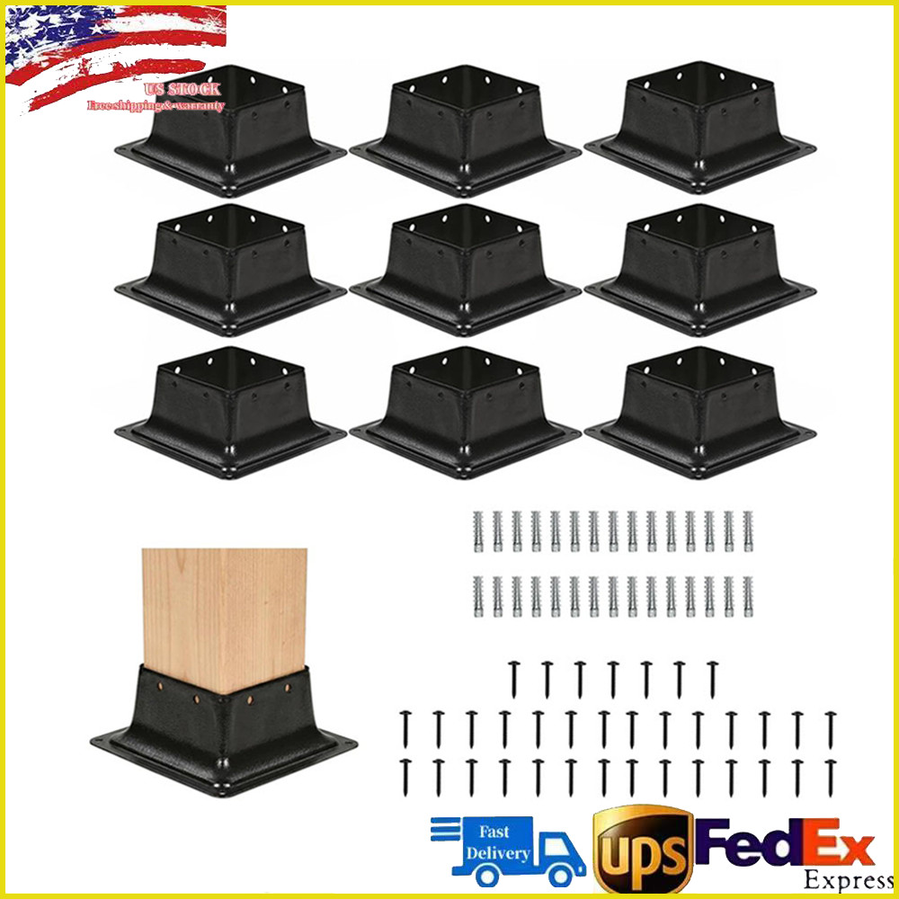 4x4 Steel Post Base Bracket 10 Pcs 3.6