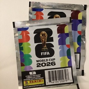 Buy 1 GET 1 FREE!!! Panini FIFA World Cup 2026 Soccer 7 Stickers per, 14 Total! 