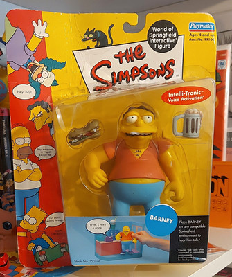 Playmates Die Simpsons World of Springfield Barney Action-Figur sprachaktiv
