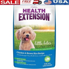 Natural Chicken Brown Rice Dry Dog Food Probiotics Superfoods Small Breeds 4lb