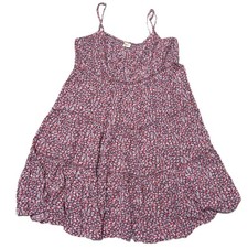 Lucy Brand Dress Womens XL Floral Tier Babydoll Cami Cottage Boho Y2K Indie