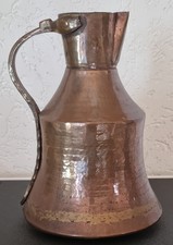 alte Kupferkanne, schwer, vintage, alt, Messingbeschl&auml;ge / Griff Nachlass