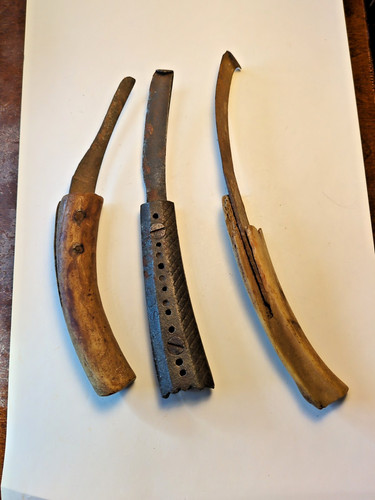 Tj Pope Farrier Hoof Knife / 2 George Wostenholm & Son Bone Handle Knives