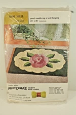 Rug Hooking, Punching Pattern, Rose Shell Rug, Aunt Lydia #690, 24 X 26 in