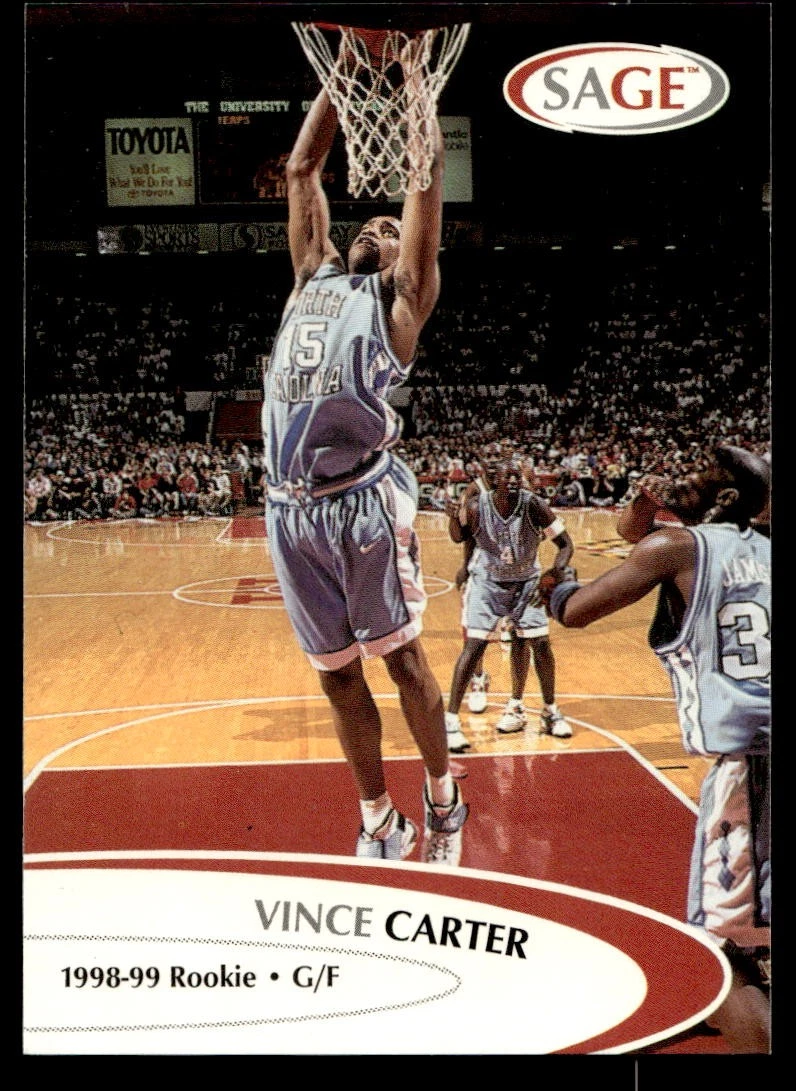 1998 SAGE #8 Vince Carter North Carolina Tar Heels ROOKIE NR-MINT NO RESERVE!