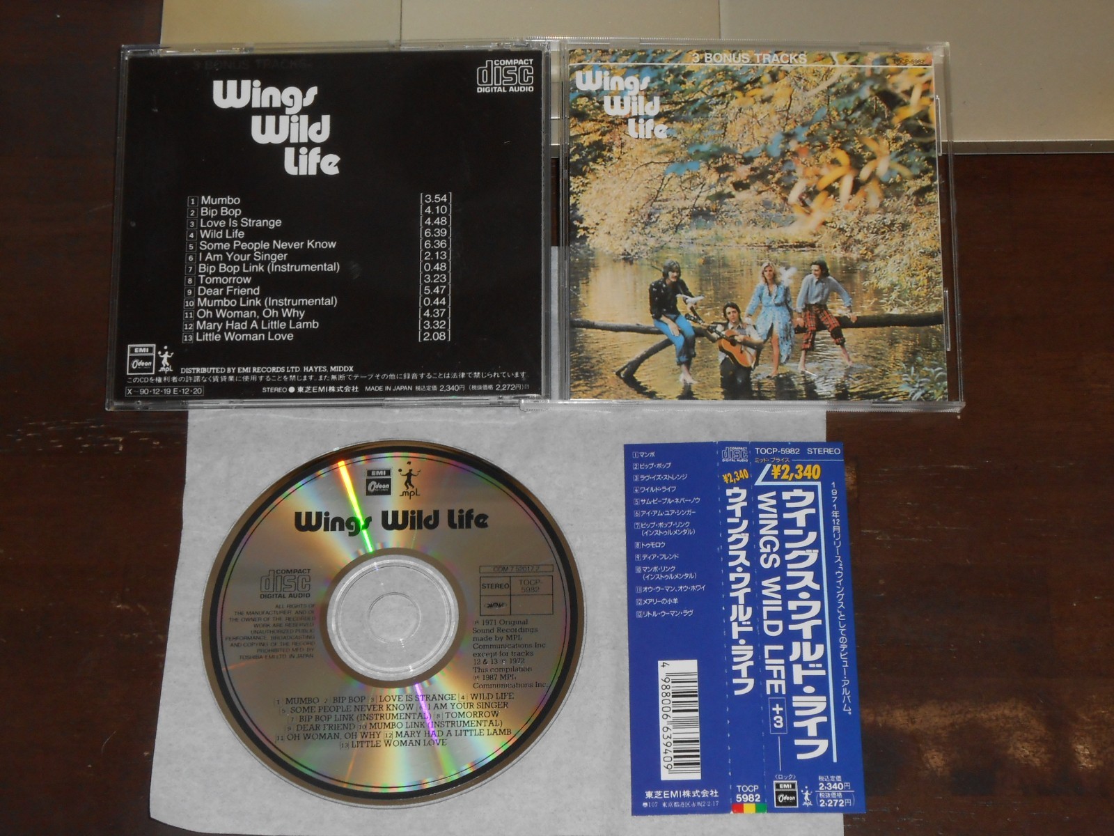 PAUL McCARTNEY WINGS Wild Life CD Japan 13 tracks EMI Odeon TOCP-5982 obi