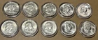 Lot of 10 Franklin Half Dollars 90% Silver 1948 1960-63 D $5 FV
