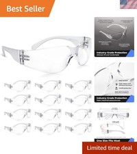 Clear Safety Glasses, ANSI Z87.1 Impact Resistant, 24 Pack, Adult Wraparoun...