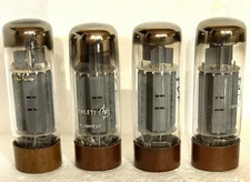 Amperex Mullard EL34 Tubes DD Getter Welded Plates X & L Codes TV7 Tested Good