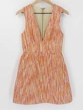 Alice + Olivia Pacey Lantern Dress Size 6 Pink Orange Wedding Guest Cocktail