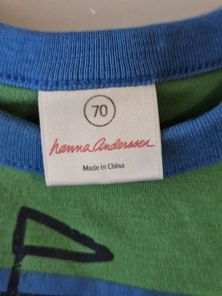 Mameluco bebé Hanna Andersson talla 70 (6-12M) sin mangas verde estampado barco verano Foto 4 de 4