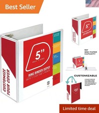 Durable 5-Inch Presentation Binder with Interior Pockets - 950 Sheet Capacity