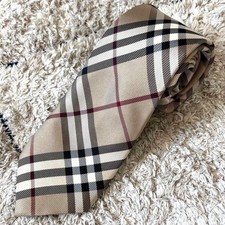 Burberry Black Label Silk Tie Mega Check Nova Check Black Used