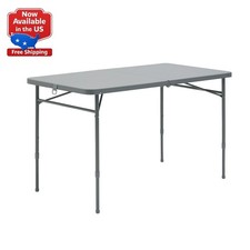 Mainstays 4' Adjustable Height Centerfold Folding Table, Gray