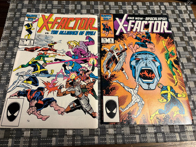 X-Factor #5 & #6 1st Apocalypse Appearance Marvel Comics Lot 1986