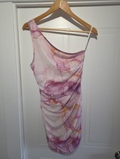 Women's Dress Pink Purple Pattern Shien Size M