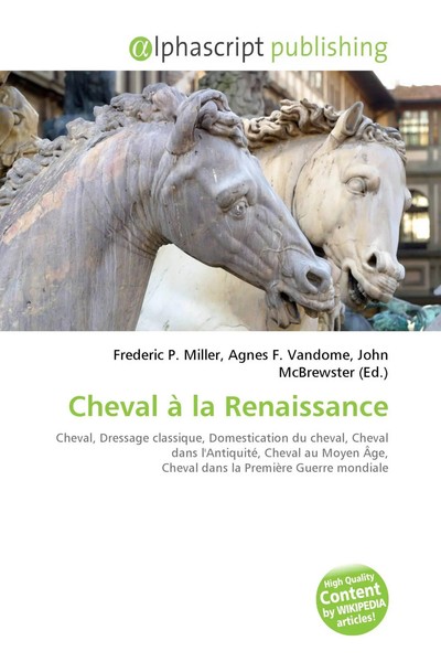 Frederic P. Miller (U. A.) | Cheval à La Renaissance | Taschenbuch | FranzöSisch-image