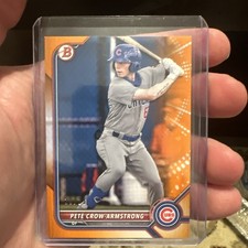 2022 Bowman - Prospects Pete Crow-Armstrong #BP-102 Orange Border /25 (RC)